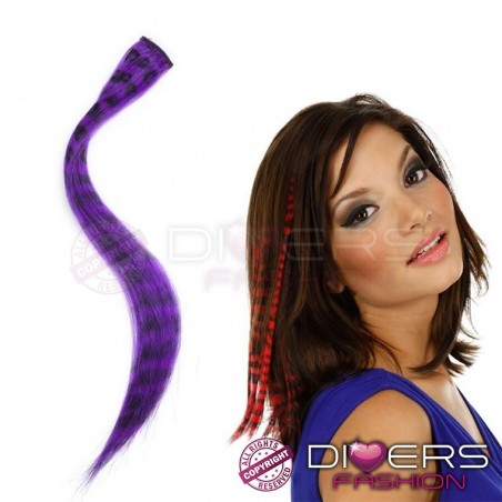 Extensão Single Clip Savana - Estilo Zebra - Cores Fantasia - 40 cm x 3,5 cm