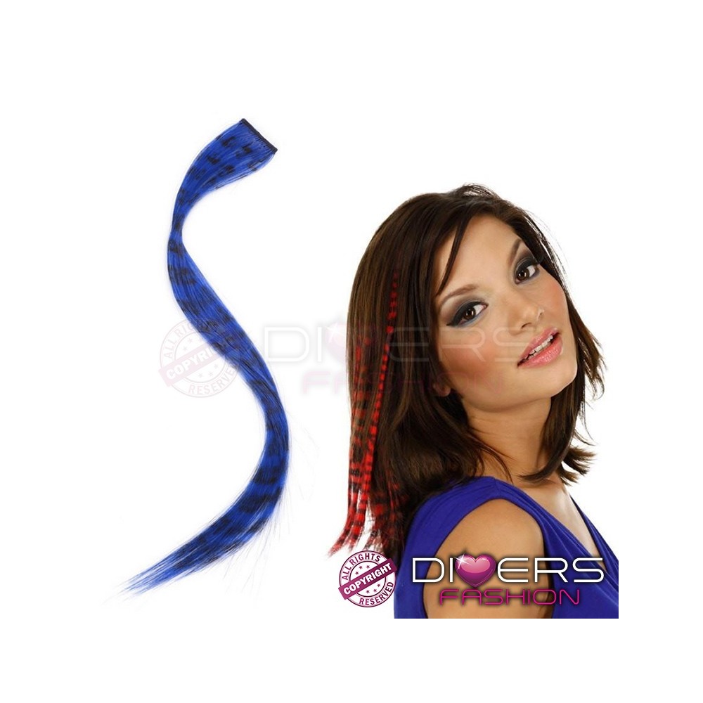 Extensão Single Clip Savana - Estilo Zebra - Cores Fantasia - 40 cm x 3,5 cm