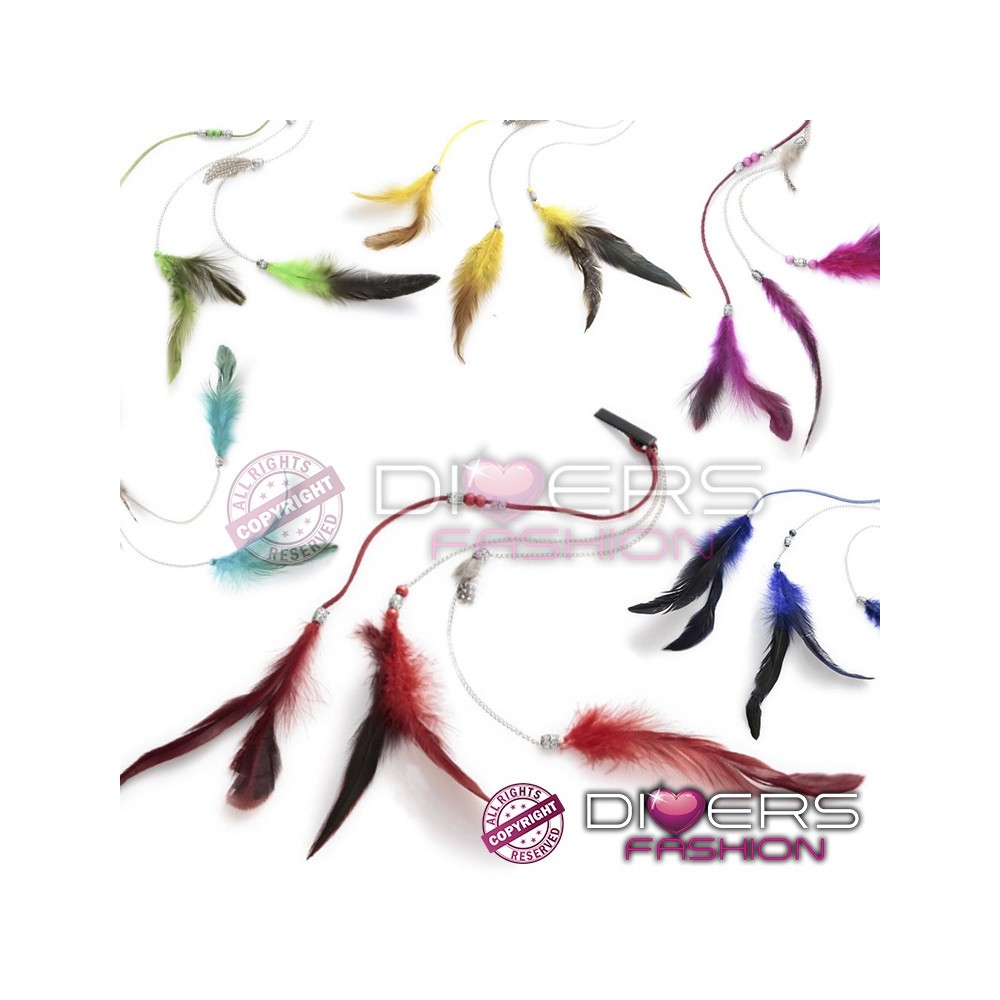 Extensões pena feather - várias cores