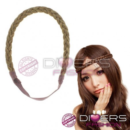 Headband Trançado - Acessório Versátil e Estiloso - Cabelo Sintético