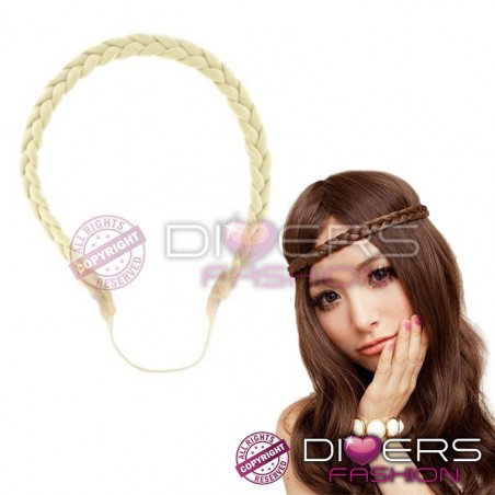 Headband Trançado - Acessório Versátil e Estiloso - Cabelo Sintético
