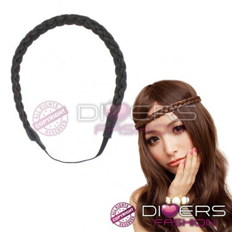 Headband Trançado - Acessório Versátil e Estiloso - Cabelo Sintético