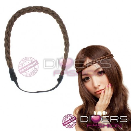 Headband Trançado - Acessório Versátil e Estiloso - Cabelo Sintético