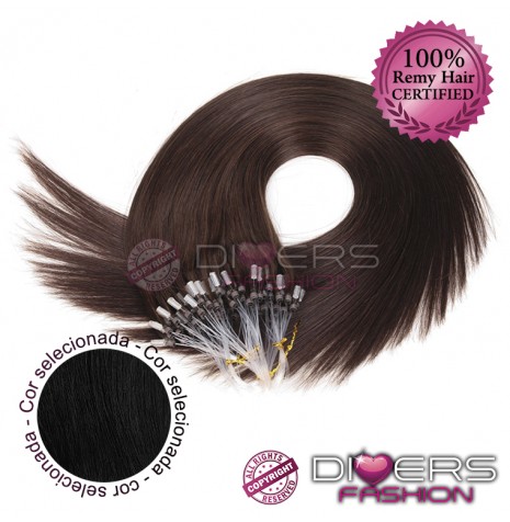 Extensões anilhas LOOP cabelo liso cor Nº1