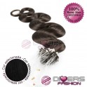 Extensões anilhas LOOP cabelo ondulado cor Nº1