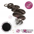 Extensões anilhas LOOP cabelo ondulado cor Nº1