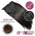 Extensões CLIPS / TICTAC cabelo liso kit 6 bandas - cor Nº6