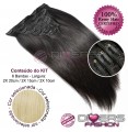 Extensões CLIPS / TICTAC cabelo liso kit 6 bandas - cor Nº613