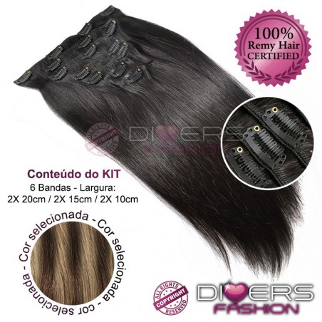 Extensões Clips Tic-Tac 100% cabelo humano indiano liso