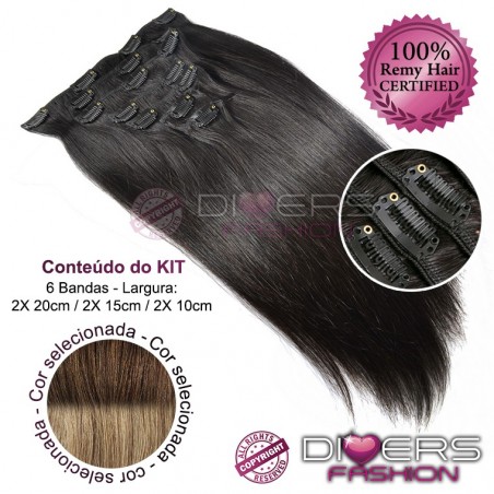 Extensões Clips Tic-Tac 100% cabelo humano indiano liso