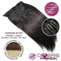 Extensões CLIPS / TICTAC cabelo liso kit 6 bandas - cor CALIFORNIANA Nº6/613