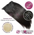 Extensões CLIPS / TICTAC cabelo liso kit 8x8 bandas - cor Nº613