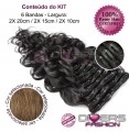 Extensões CLIPS / TICTAC cabelo ondulado kit 6 bandas - cor Nº8