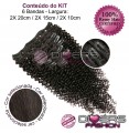 Extensões CLIPS / TICTAC cabelo crespo kit 6 bandas - cor Nº2