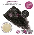 Extensões CLIPS / TICTAC cabelo crespo kit 6 bandas - cor Nº613