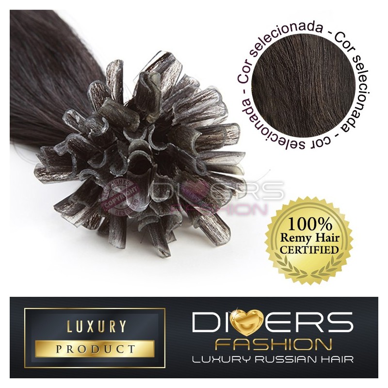 Extensões de queratina 25 unidades 100% cabelo humano LUXURY RUSSIAN HAIR Extensões de queratina 25 unidades 100% cabelo humano LUXURY RUSSIAN HAIR