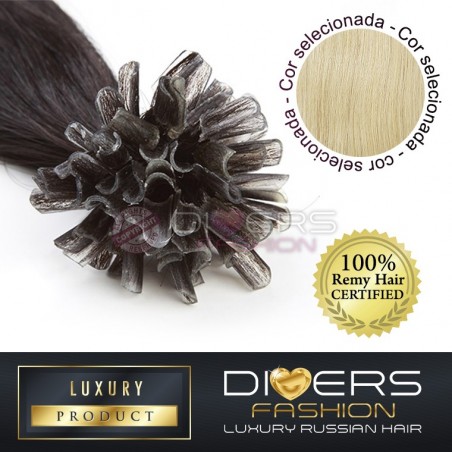 Extensões de queratina 25 unidades 100% cabelo humano LUXURY RUSSIAN HAIR