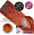 Extensões CLIPS / TICTAC cabelo liso kit 6 bandas - cor N30 ruivo acobreado