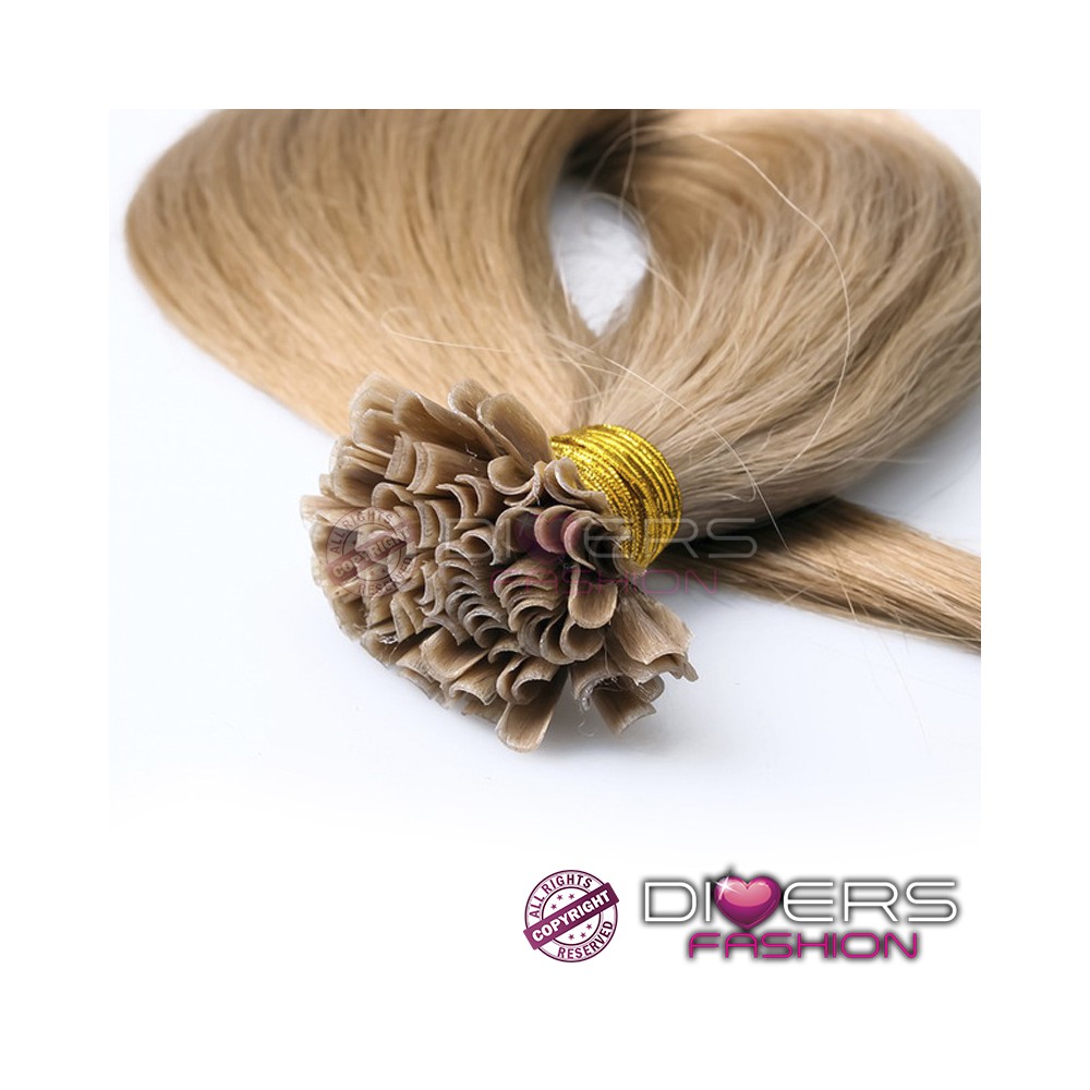 Extensões de queratina 25 unidades 100% cabelo humano indiano liso