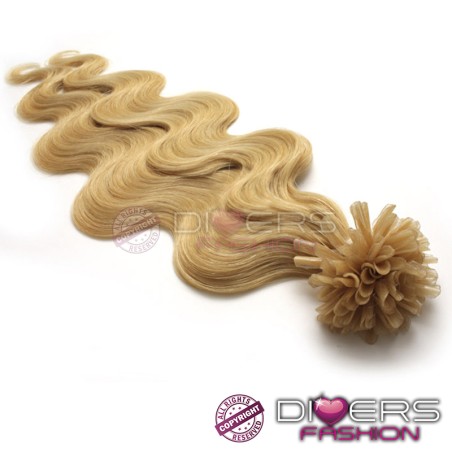 Extensões de queratina 25 unidades 100% cabelo humano indiano