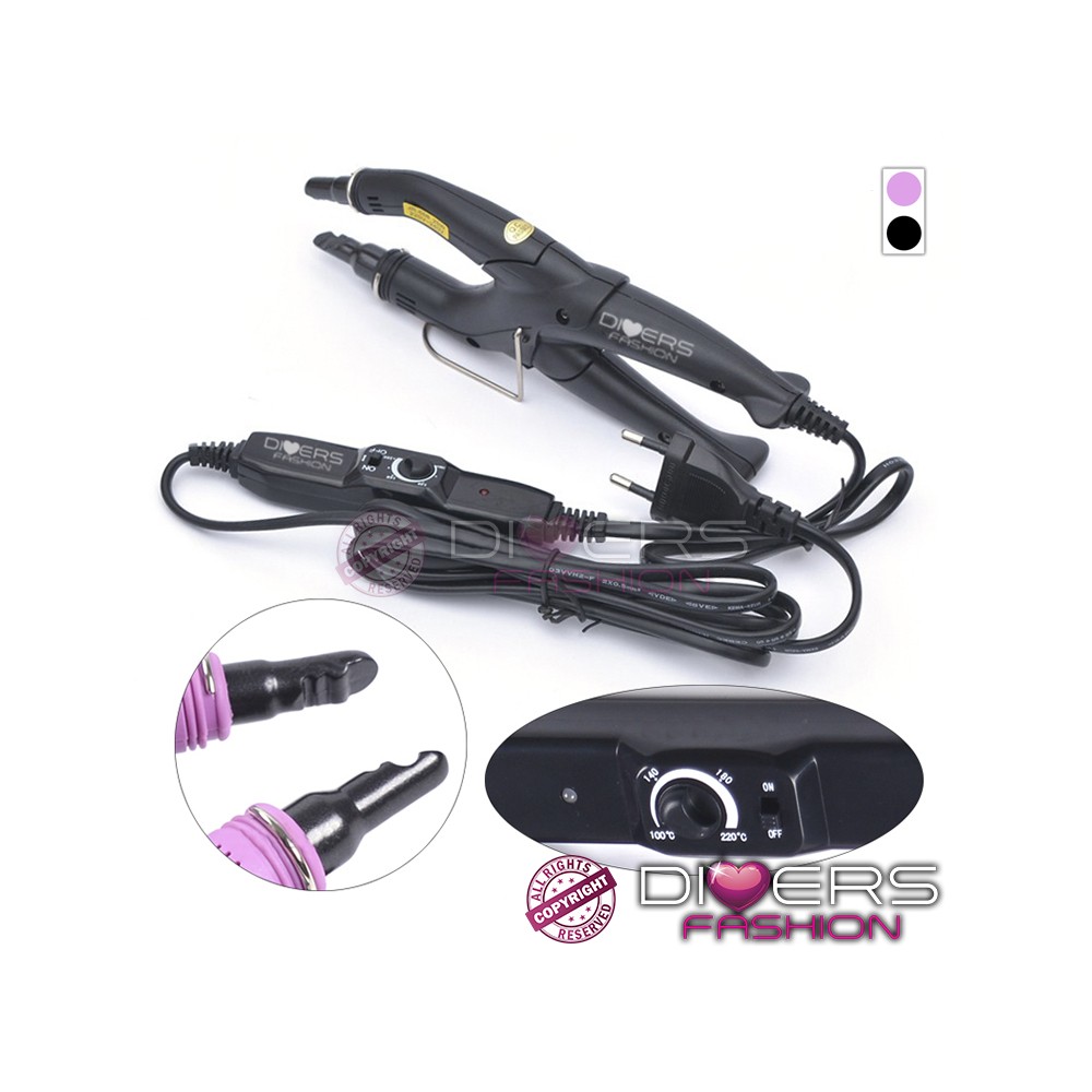 Máquina profissional para a colocação de extensões de cabelo com a ponta preparada do tipo U-Nails