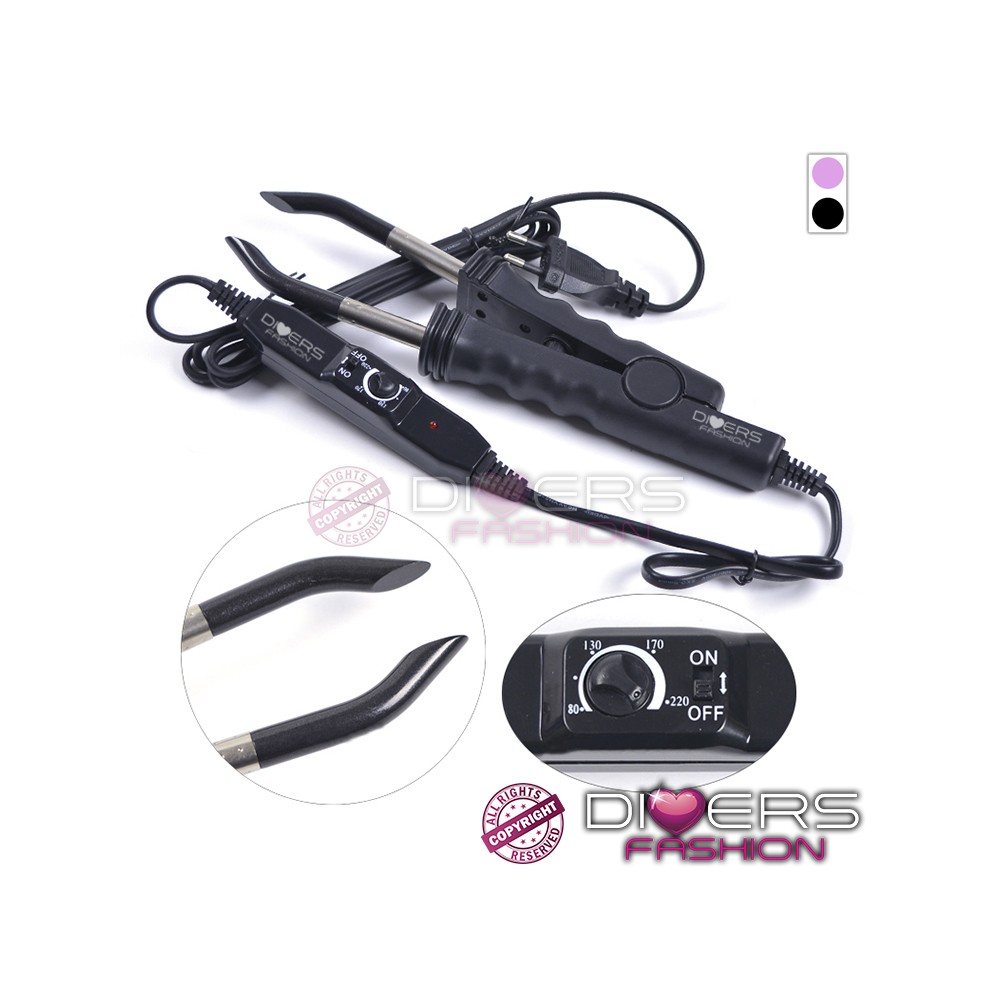 Máquina Profissional para Extensões de Queratina com Ponta Lisa – Precisão e Ergonomia para Queratina Plana preto
