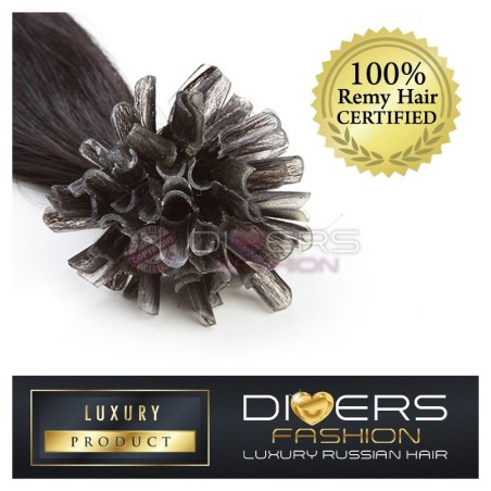 Extensões de queratina LUXURY RUSSIAN HAIR pack de 25 unidades - Cabelo Liso 100% natural / humano