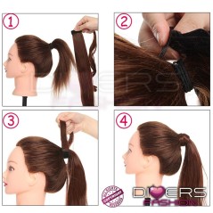 Extensão Rabo de Cavalo Ponytail 100% Cabelo Humano Indiano – Aplicação Rápida