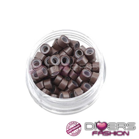 Mini Anilhas Com Silicone para Extensões Invisíveis e Duradouras