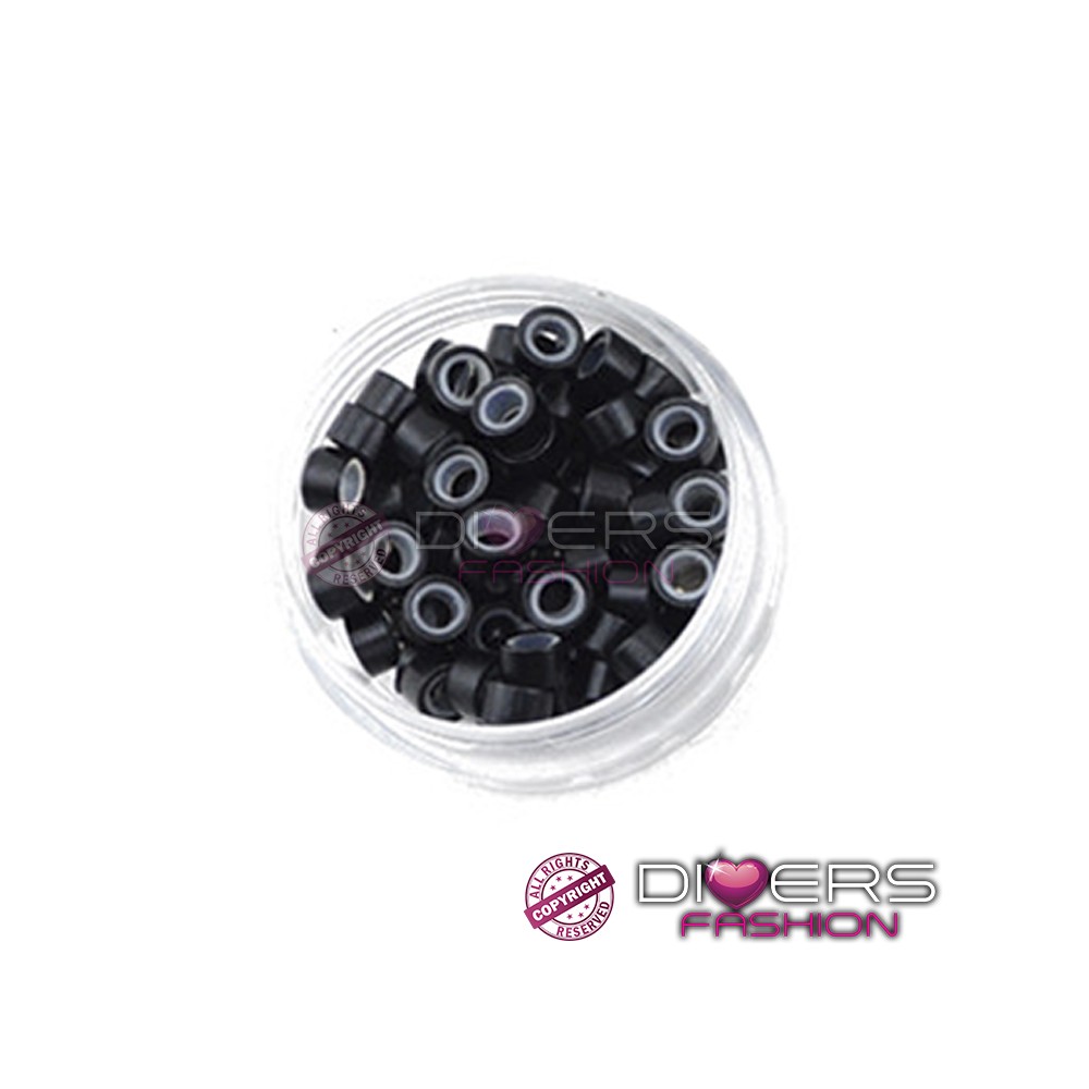 Mini Anilhas Com Silicone para Extensões Invisíveis e Duradouras