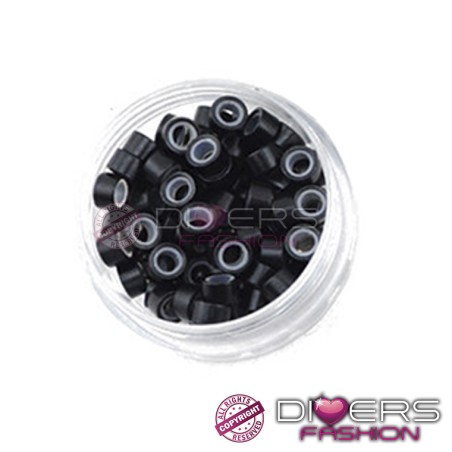 Mini Anilhas Com Silicone para Extensões Invisíveis e Duradouras