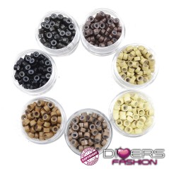 Mini Anilhas Com Silicone para Extensões Invisíveis e Duradouras