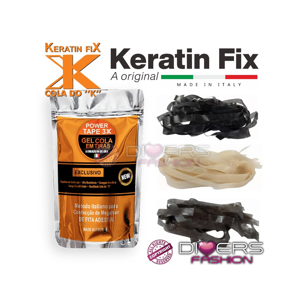 PowerTape 3K - Gel Cola em Tiras Mega Hair - Cola do K Micropele Siliconada