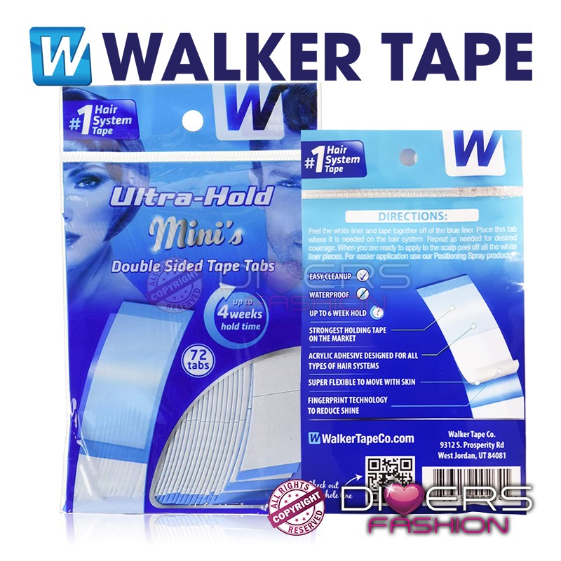 Mini's & Contornos Ultra Hold Fita Adesiva para Sistemas Capilares: Fixação Extra Forte e Duradoura | Walker Tape