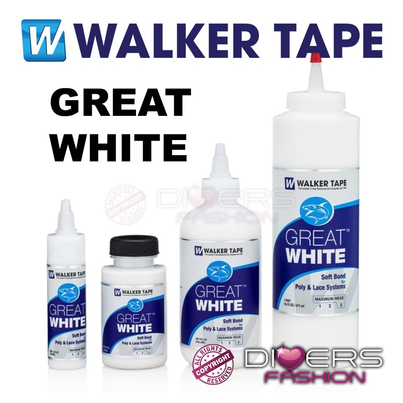 Cola Capilar Great White: Base de Água Fixação Forte Prótese| Walker Tape
