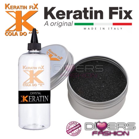Queratina em Pó Crystal Keratin Italiana - Cola do K Keratin Fix 60g