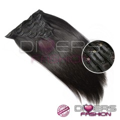 Extensões com clips tic-tac 100% cabelo humano indiano liso