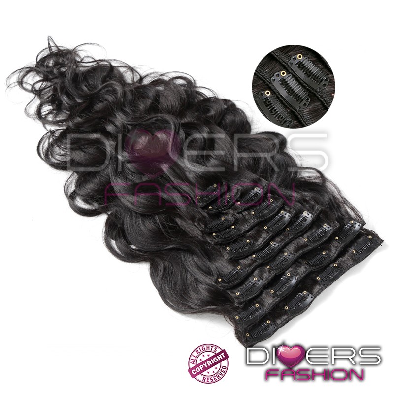 Extensões com clips tic-tac 100% cabelo humano indiano Extensões com clips tic-tac 100% cabelo humano indiano