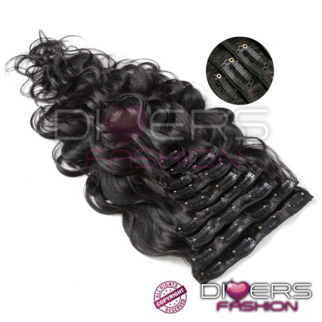 Extensões com clips tic-tac 100% cabelo humano indiano