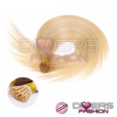 Extensões Ponta em I 25 unidades 100% cabelo humano indiano liso
