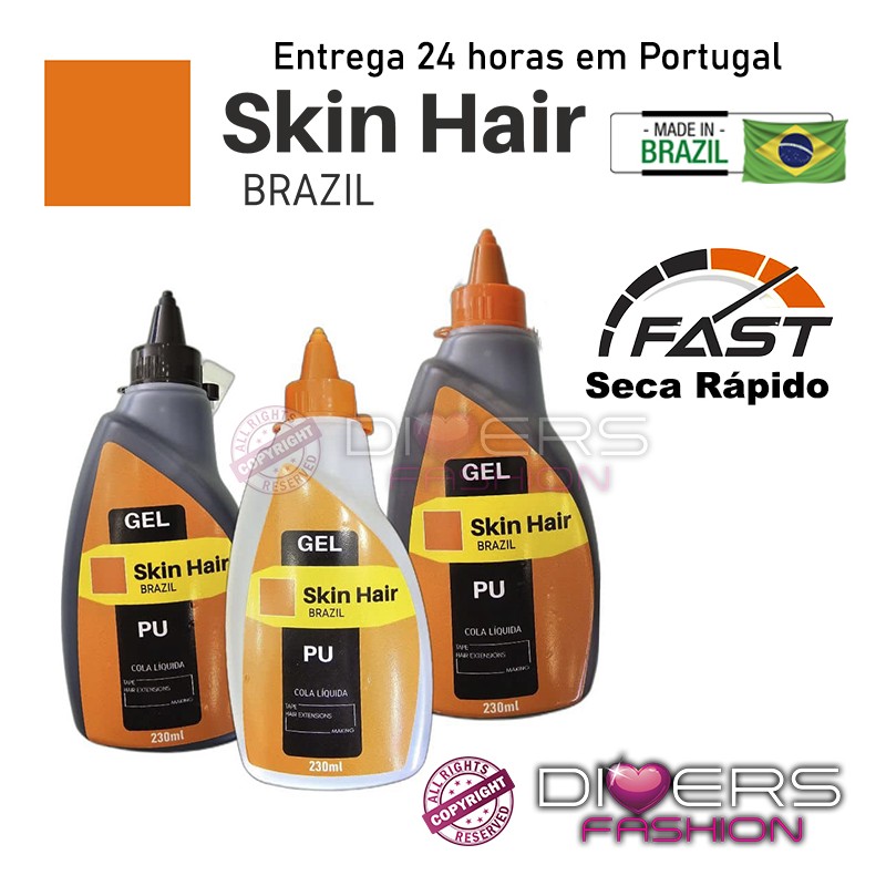 Cola Líquida Gel PU Skin Hair para fabricação Mega Hair / Próteses capilares - Skin Hair Brazil