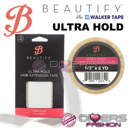 Ultra Hold Fita Adesiva Para Extensões Cabelo Walker Beautify - Máxima Fixação e Conforto