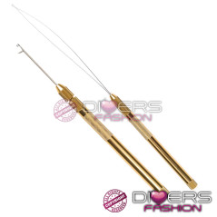 Agulha 4 em 1 Profissional para Extensões Capilares – Micro Anéis, Argolas e Loop