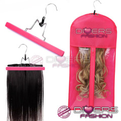 Bolsa de Armazenamento para Extensões de Cabelo com Cabide Profissional