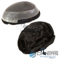 Prótese Capilar Masculina Híbrida Australia Swiss Lace + PU – Cabelo 100% Humano