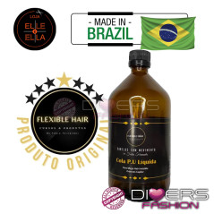 Cola Líquida P.U Flexible Hair: Confecção Profissional e Invisível de Mega Hair Adesivo 200g