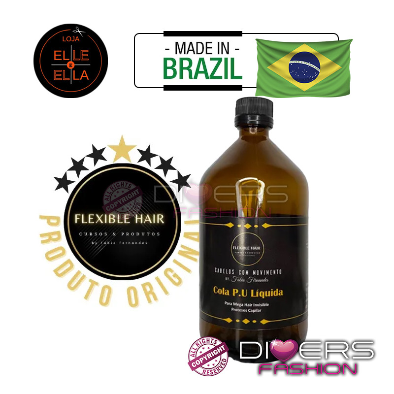 Nova Cola Líquida P.U Flexible Hair: Confecção Profissional e Invisível de Mega Hair Adesivo Nova Cola Líquida P.U Flexible Hair: Confecção Profissional e Invisível de Mega Hair Adesivo