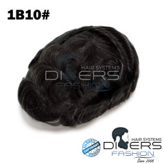 Prótese Capilar Masculina Q6 – Base Swiss Lace + PU Bleadched | Cabelo 100% Humano Premium