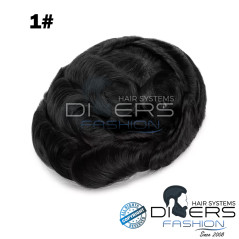 Prótese Capilar Masculina Híbrida Australia Swiss Lace + PU – Cabelo 100% Humano