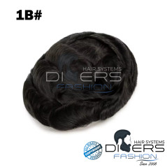 Prótese Capilar Masculina HybridSkin Lace Pro PU + Swiss Lace| Cabelo 100% Humano Premium